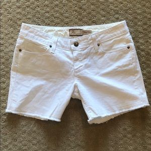 Paige Demin “Jimmy Jimmy” White Jean Shorts
